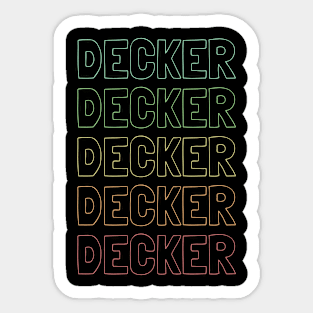 Decker Name Pattern Sticker